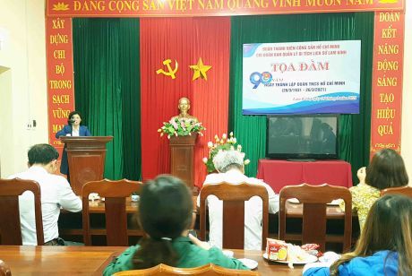 CHI ĐOÀN BAN QUẢN LÝ DI TÍCH LAM KINH TỌA ĐÀM NHÂN DỊP KỶ NIỆM 90 NĂM NGÀYTHÀNH LẬP ĐOÀN TNCS HỒ CHÍ MINH